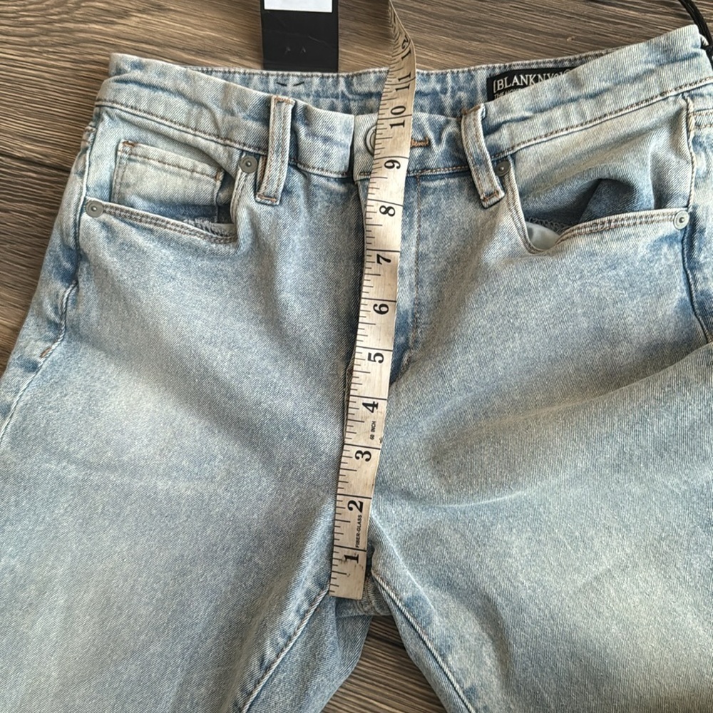 Blank NYC Light Blue Flare Jeans the Hoyt mini flare nwt size 25 - Picture 9 of 11